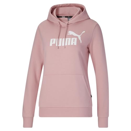 PUMA Women's Essentials Logo Fleece Hoodie, Bridal Rose, XL