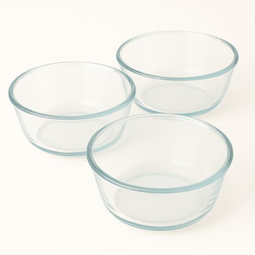 Image of Borosilicate Lunch Box Set of Airtight & Leak-Proof Tiffin Box for Office, School, Men & Women (Light Blue Colour) (Pink, 580 and 400 ml)