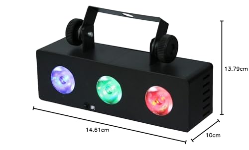 E-Lektron MS-3 Multi-Spot Lichteffekt 3-fach LED Strahler R/G/B Musiktakt gesteuert
