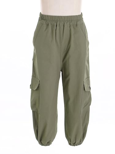 Hularka Kids Boys Girls Cargo Pants Casual Dungarees Joggers Trousers Hip Hop Jazz Dance Sweatpants Bottoms Streetwear3