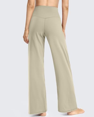 Image of Promover Wide Leg Pants Woman Yoga Pants with Pockets Stretch Loose Casual Lounge Sweatpants Petite /Regular /Tall