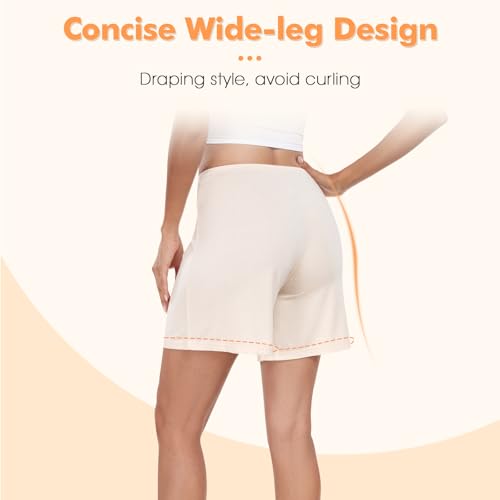Bloomers Shorts for Women Pettipants for Under Dresses Flat Edge Culottes Slip Shorts4