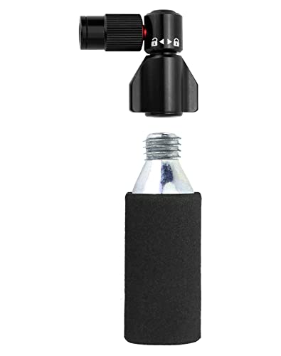 QWORK® Pompa per bici CO2, per valvole Presta e