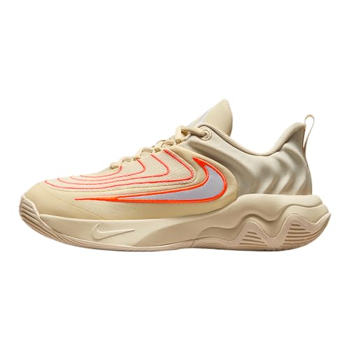 Nike Giannis Immortality 4 Big Kids' Basketball Shoes (FZ6734-200, Light Khaki/Alabaster/Total Orange/White)