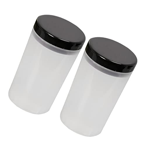 HOMSFOU 1set Pencil Bottle Nail Brush Cleaning Manicure Washing Portable Paint Artist Accessories Plastic 2pcs