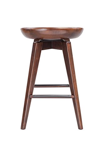 Boraam Bali Counter Height Swivel Stool, 24-Inch, Cappuccino - Image 4