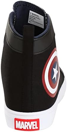 Mens Captain America Canvas Shoes Size 13 Black | Image 2