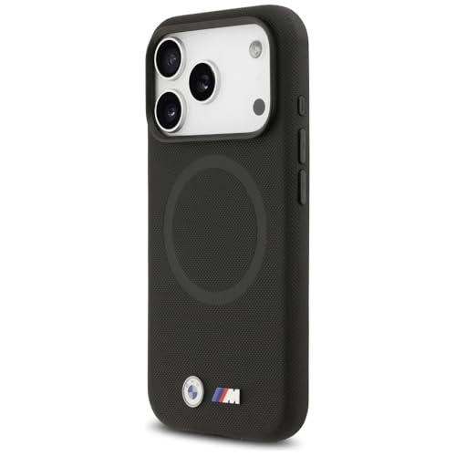 Image of CG MOBILE BMW [Official Licensed], Protective Case Designed for iPhone 17 Pro Max | Magnetic Compatible|M Collection|Full Wrapped Pu Leather Case with Metal Logos -Black
