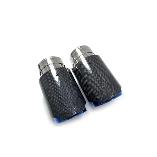 Embouts d'échappement voiture universels inox noir brillant entrée 54mm sortie 114mm