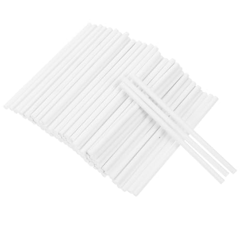 OFFSCH 100pcs Paper Lollipop Sticks for Cake Pops DIY Candy Making Multi Functional Candy Paper Sticks and Smooth Surface for Parties and Desserts