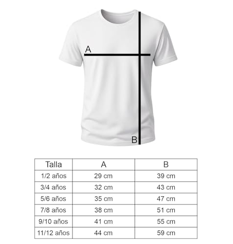 Camiseta niño básica Manga Corta - Camiseta Blanca niño 100% algodón –, Punto Liso 155 g/m² – Pack 1, 5 o 10 Unidades, Uso Diario o Colegio (FR/ES, Edad, 5 años, 6 años, Regular, 1, Blanco)