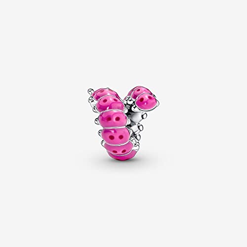 Image of Cute Curled Caterpillar Charms for Women Charm Bracelets, 925 Sterling Silver Animal Mother's Day Halloween Birthday Christmas Jewelry Gift for Women