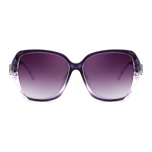 Image of FEISEDY Oversized Sunglasses for Women Square Polarized Sparkling Frame B2289