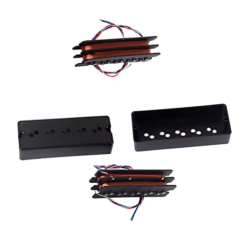 HANABASS String Double Layer Vintage Bass Humbucker Pickup Set for Electric Bass Enhanced Clarity and Dynamic Sound Lightweight Design Wax Potted for Feedback Reduction