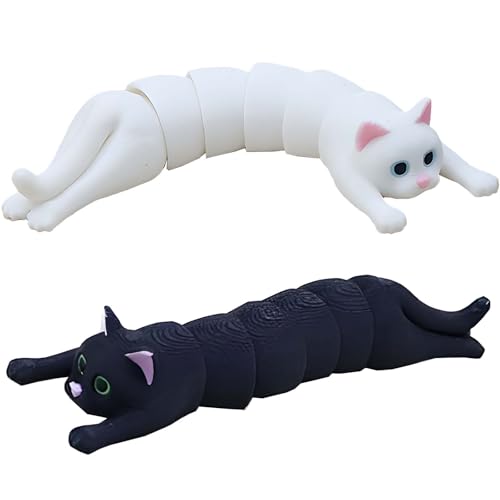 Imanes Decorativos de Gato 3D con Articulaciones Móviles Pack x2 miniatura 1