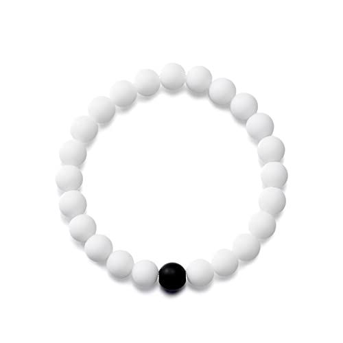 Beaded Bracelets for Men Women 8mm Bead Stretch Bracelets Yoga Bracelets Unisex BFF Jewelry for 22