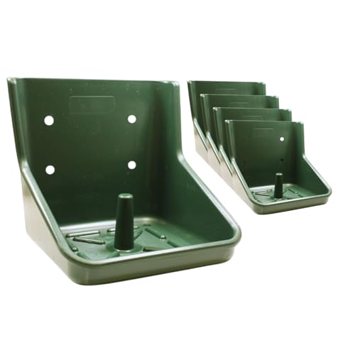 ERPINA® 5er Pack Lecksteinhalter Pferd grün - für 10 kg Lecksteine ohne scharfe Kanten - stabiler Salzsteinhalter bruchsicher aus Kunststoff für Pferde, Rinder, Wild - für Hof & Stall