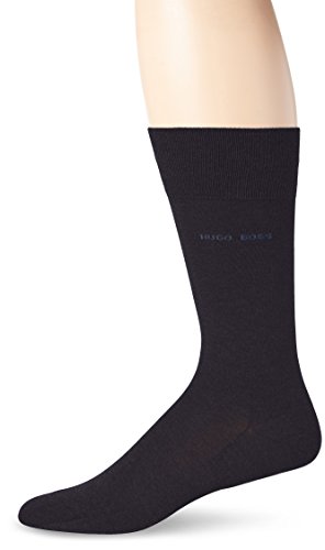 HUGO BOSS Men's Paul Solid Mercerized Crew Sock, Navy, 7-13/Shoe Size 6-12