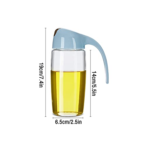 Olie sproeier Glasolie en azijn dispenser met handvat Keuken Kruidenfles Olie Fles Automatische Flip Top Oiler Azijn… - Afbeelding 3