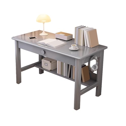パソコンデスク,ラップトップテーブル,学習机,大容量の収納デスクトップ、引き出し収納、大容量の収納、さまざまなシナリオに適しています。(Gray,80*40*75cm/31.5*15.7*29.5in)
