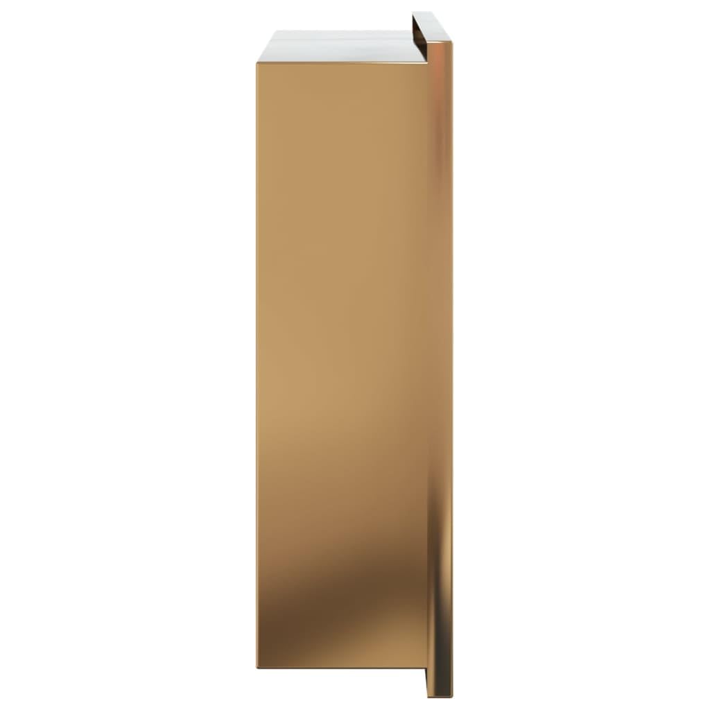 vidaXL Niche de douche doré brossé 32x32x9 cm acier inoxydable, niche de salle de bain, étagère de douche intégrée, niche murale de toilette
