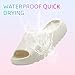 Cloud Slides for Kids,Boys Girls Shower Slippers Bathroom Pool Sandals,Toddler Home House Open Toe Comfy Thick Sole Slippers,Summer Non-Slip Beach Shoes Beige38