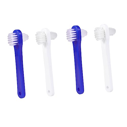 NOLITOY 4-Piece Brush Set Double Sided False Cleaner Large Bristles and Compact Head for Easy Cleaning
