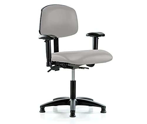 Image of Perch Task Chair with Glides, Desk Height 18 inch-23 inch, Grey Vinyl