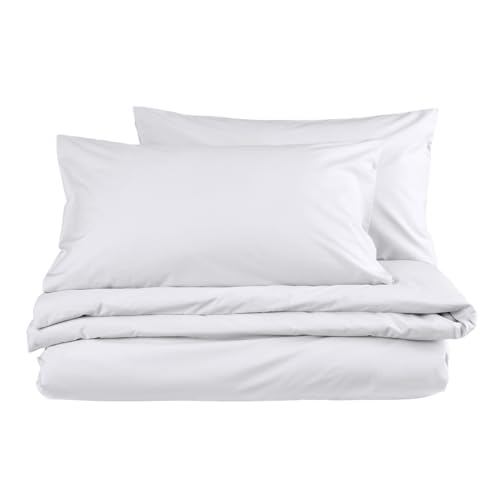 Christy 200TC Organic Double Duvet Cover Set | Classic White | 100% Certified Organic Cotton Bedding | Super Soft and Smooth Bed Linen - Image 3