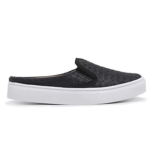 Tênis Mule Feminino Slip On Calcanhar Aberto Babuche Floral Cor:Preto;tamanho:38