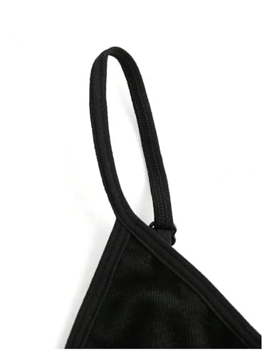 SweatyRocks Women's Triangle Bralette V Neck Wireless No Padded Bra Comfortable Everyday Bras4