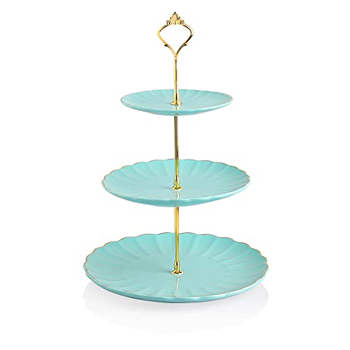 Sweejar 3 Tier Ceramic Cake Stand Wedding, Dessert...