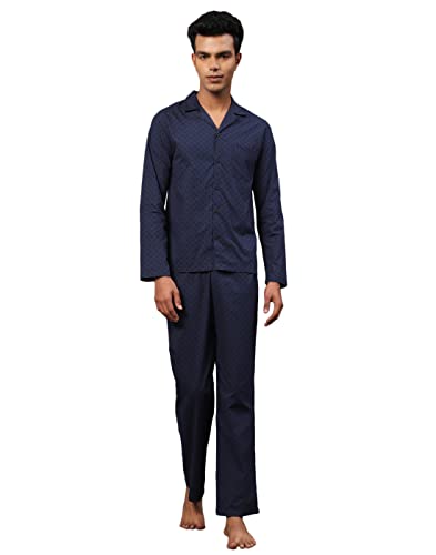 Image of B STORIES Men's 100% Cotton Full Sleeve PJ Set - Checkered Nightwear Set | Soft Loungewear | Comfortable Sleepwear | Stylish Casual Home Wear Shirt & Pant (S-XXL)