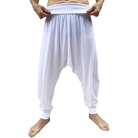 SAVARI Pantalones Harem Modelo Relax Blanco Talla XL Cover