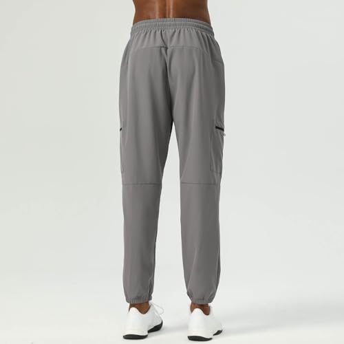 Men's Cargo Pants High Elasticity Pocket Straight Fit Casual Trousers for Outdoor Workout Gym and Daily Wear3