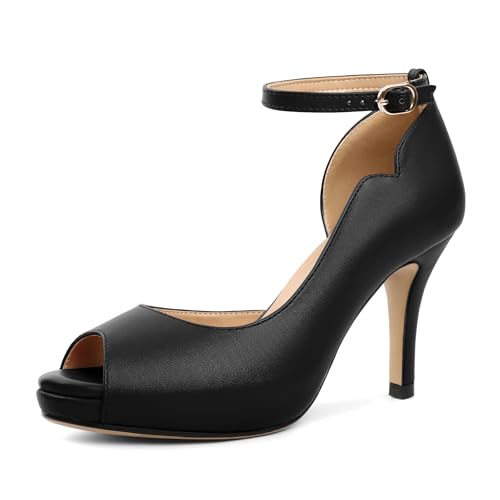 Image of AUMOTED High Heels Pumps Platforms Shoes for Party Daily 3.4 inch Dressy Pumps