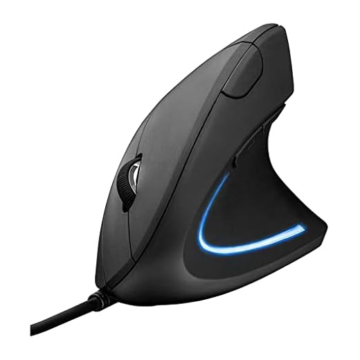 Mouse Vertical Verto Ergonomic Usb Com Fio 1600dpi Preto D5 Luuk Young