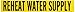 Brady 8803-1 Self-Sticking Vinyl Pipe Marker, B-946, 2 1/4" X 14", Black On Yellow Pressure Sensitive Vinyl, Legend "Reheat Water Supply"