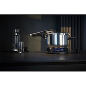 WMF Perfect Pressure Cooker 85 L Premium Polished Stainless Steel 2 Cooking Levels All in One Rotary Knob Dishwasher Safe Diameter 22 cm Suitable for Induction Stainless Steel Silver