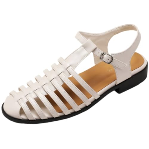 Sandales tressées femme été confortable à sangle réglable Surwin