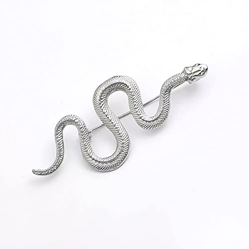 Image of Punk Men Snake Gold Brooch for Women Brooch Lapel Pin,Snake Chain Brooch Pin Coat Jewelry Accessories Brooch Shawl Pin for Women Girls Collar Brooch