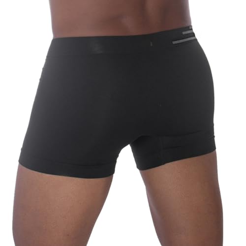 Kit 2 Cuecas Boxer Lupo Microfibra Sem Costura Preto/Azul