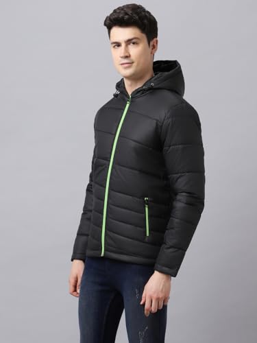 Image of Urbano Fashion Men's Full Sleeve Zippered Hooded Neck Puffer Jacket