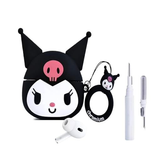 Image of YODI Case Cover for Airpods Pro|Pro 2|Airpods Pro 3|Airpods 4 Pouch, Silicone Cases with Cleaner Kit 360 Drop Protection,Shock-Resistant ((Black White Kitty), Airpods Pro /Pro 2)