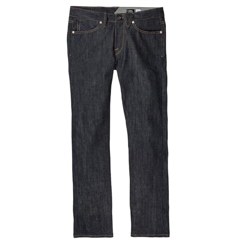 Volcom mens Vorta Slim Fit Stretch Denim Jeans, Rinse, 33W x 32L US