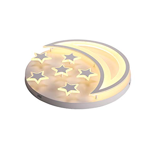 Plafonnier LED lune et étoile pour chambre d'enfant lumière blanche chaude