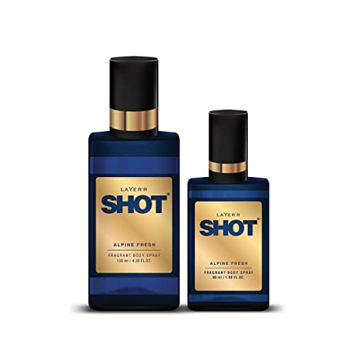 Image of Layer'r Shot Alpine Fresh | Long Lasting Body Spray | Combo Pack of 2 for Men | 130ml & 50ml