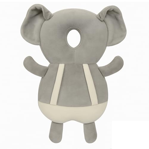 Image of Shark Doo Doo Baby Head Protector Cushion for 6-24 Months | Soft Plush Safety Backpack for Toddlers | Adjustable Straps, Anti-Fall Pillow for Infants (Elephant)