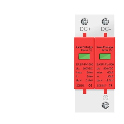 2P SPD DC 500V 800V 1000V 20~40KA Lightning Surge Protection Protector Device Arrester Low Voltage House 2 Poles PV Photovoltaic