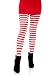 Leg Avenue Women's Nylon Striped Tights, White/Red, One Size
